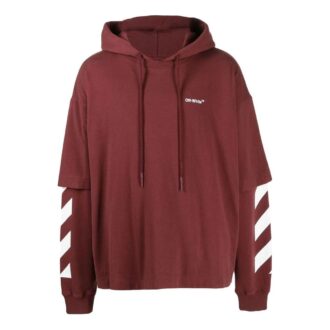Sudadera con capucha de algodón y mangas diagonales