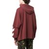 Sudadera con capucha de algodón y mangas diagonales