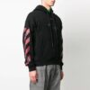 Sudadera con capucha de felpa con estampado de araña y flecha, hombre, negro
