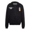 Sudadera con capucha de felpa estampada para hombre, temporada primavera-verano 2019, color negro