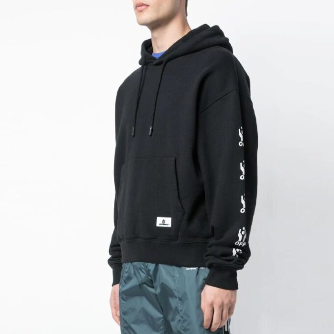 Sudadera con capucha de felpa estampada para hombre, temporada primavera-verano 2019, color negro