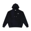 Sudadera con capucha de felpa francesa con flecha y salpicaduras de pintura «Negro»