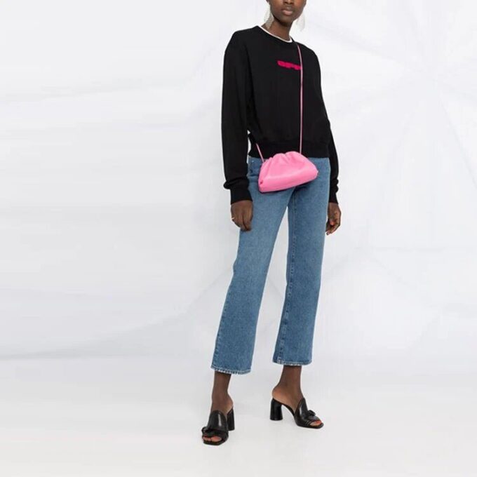 Sudadera con capucha de manga larga con estampado del logotipo Off-White, versión Ordinary, negra