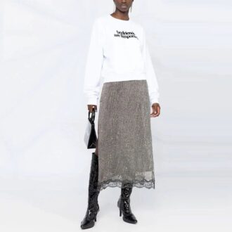 Sudadera con capucha de manga larga Off-White con estampado de eslogan, versión Ordinary, color blanco