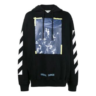 Sudadera con capucha de manga larga para hombre Cravaggio, color negro