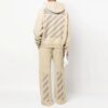 Sudadera con capucha de Off-White para hombre, estampado de rayas en la espalda, manga larga, corte holgado, color beige