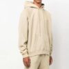 Sudadera con capucha de Off-White para hombre, estampado de rayas en la espalda, manga larga, corte holgado, color beige