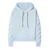 Sudadera con capucha de punto 3D en diagonal en color blanco roto «Azul pálido»