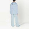 Sudadera con capucha de punto 3D en diagonal en color blanco roto «Azul pálido»