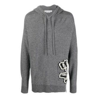 Sudadera con capucha de punto intarsia