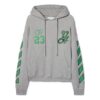 Sudadera con capucha de skate SS24 «Gris jaspeado y verde universitario»