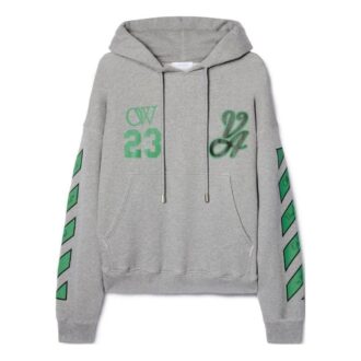 Sudadera con capucha de skate SS24 «Gris jaspeado y verde universitario»