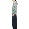 Sudadera con capucha de skate SS24 «Gris jaspeado y verde universitario»