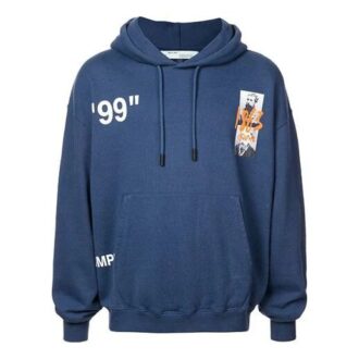 Sudadera con capucha de verano para hombre Over Popover Azul