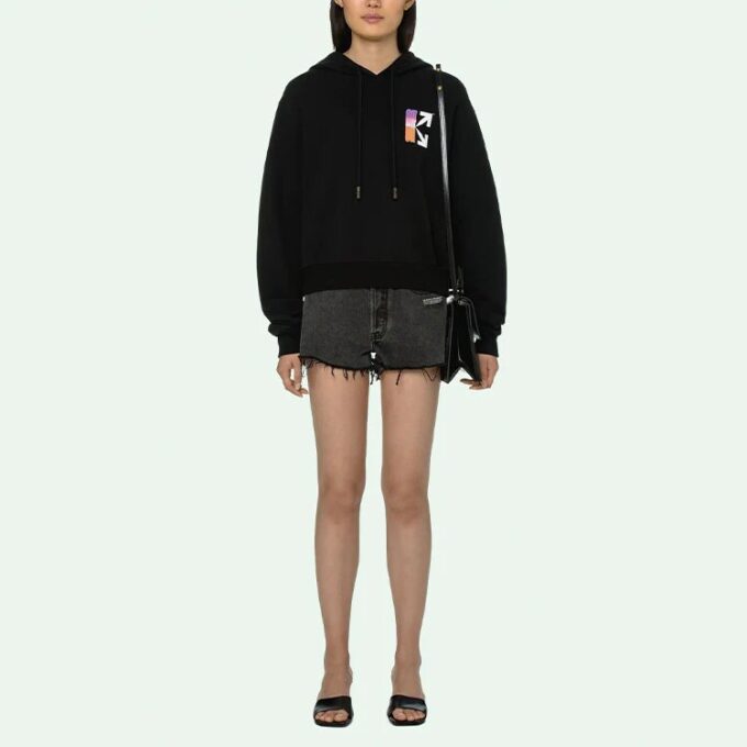 Sudadera con capucha degradada «Negro multicolor»