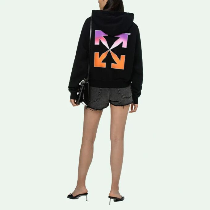 Sudadera con capucha degradada «Negro multicolor»