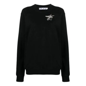 Sudadera con capucha deportiva con estampado de flechas en Off-White, color negro