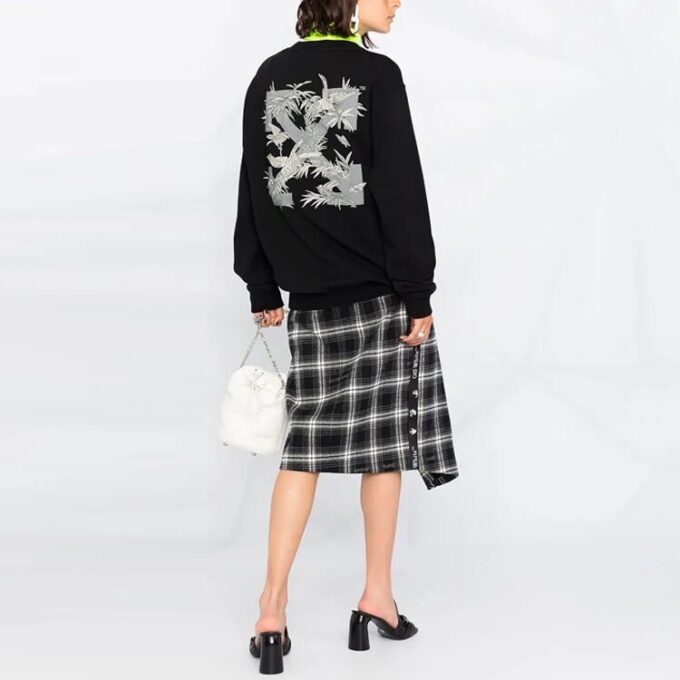 Sudadera con capucha deportiva con estampado de flechas en Off-White, color negro