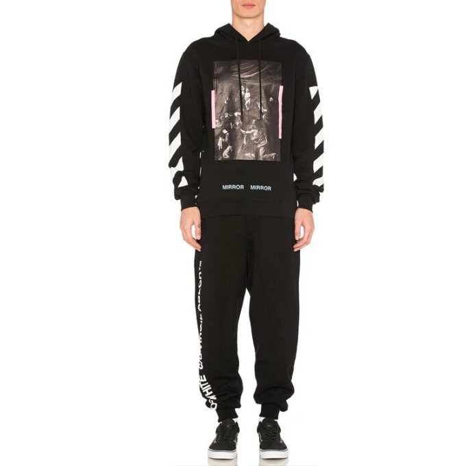 Sudadera con capucha Diag Caravaggio «Black Pink»
