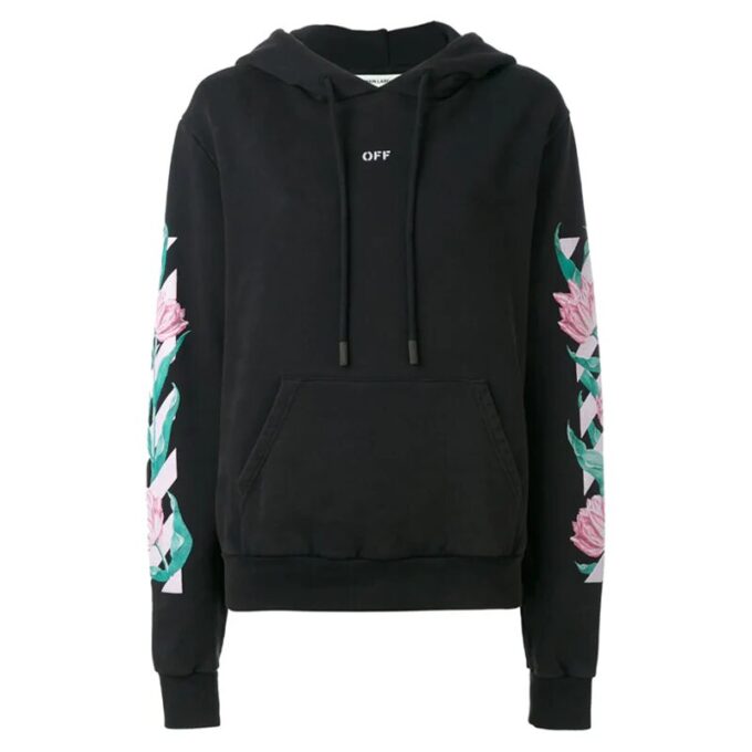 Sudadera con capucha Diag Tulips Over
