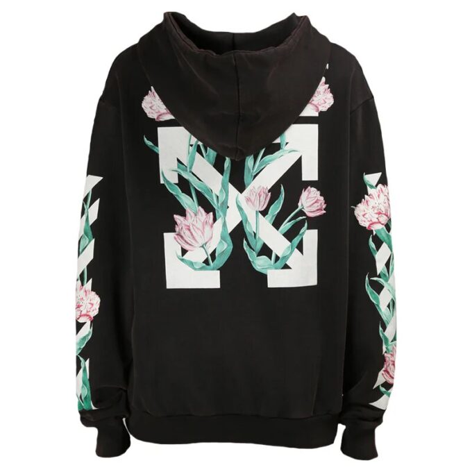 Sudadera con capucha Diag Tulips Over