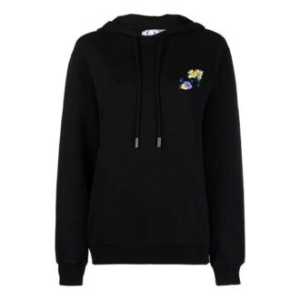 Sudadera con capucha holgada y estampado de Off-White, temporada primavera-verano 2021, color negro