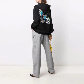 Sudadera con capucha holgada y estampado de Off-White, temporada primavera-verano 2021, color negro