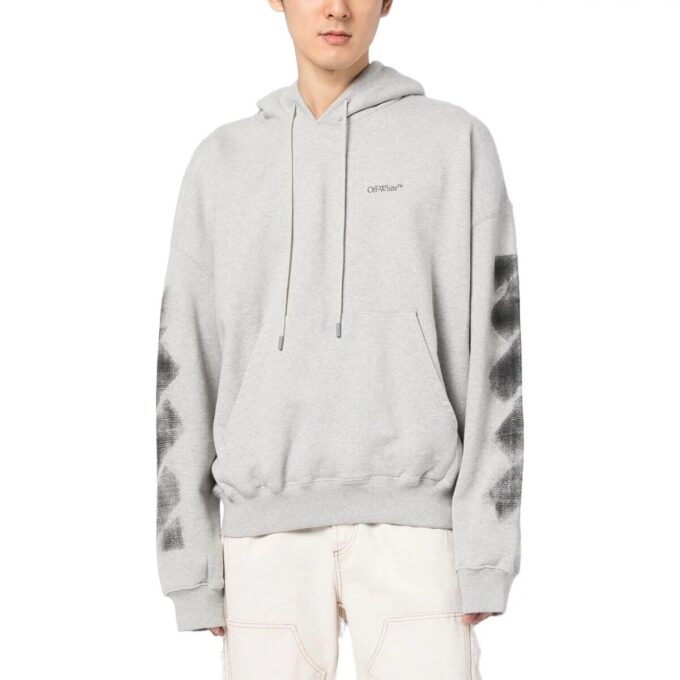 Sudadera con capucha Jumbo Arrow Boxy «Gris melange negro»