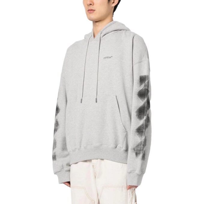 Sudadera con capucha Jumbo Arrow Boxy «Gris melange negro»