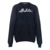 Sudadera con capucha negra de algodón estampado y cuello redondo en color blanco roto de Off-White