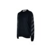 Sudadera con capucha negra de Off-White, estilo casual, con cuello redondo, forrada de felpa y estampado de flecha