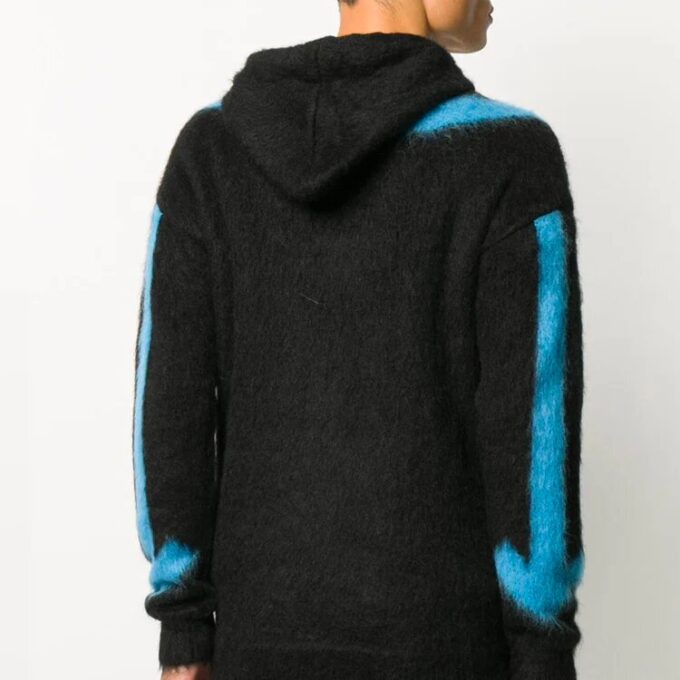 Sudadera con capucha negra estampada para hombre de Off-White