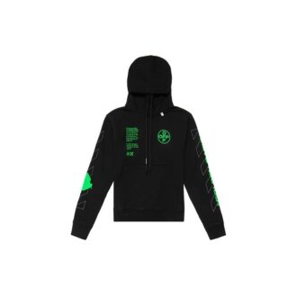 Sudadera con capucha negra SS20 con dibujo de Arrows en la espalda, logotipo masculino, corte normal