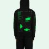 Sudadera con capucha negra SS20 con dibujo de Arrows en la espalda, logotipo masculino, corte normal