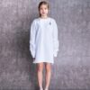 Sudadera con capucha Off-White Arrows de cuello redondo en blanco