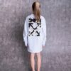Sudadera con capucha Off-White Arrows de cuello redondo en blanco
