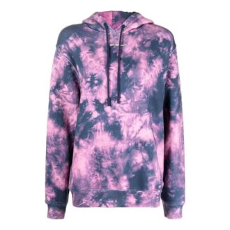 Sudadera con capucha Off-White con estampado de flechas y efecto tie-dye «Rosa azul»