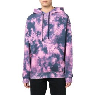 Sudadera con capucha Off-White con estampado de flechas y efecto tie-dye «Rosa azul»