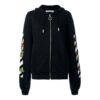 Sudadera con capucha Off-White con estampado floral, color negro