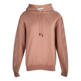 Sudadera con capucha Off-White de algodón, corte ajustado, rosa