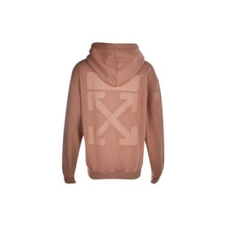 Sudadera con capucha Off-White de algodón, corte ajustado, rosa
