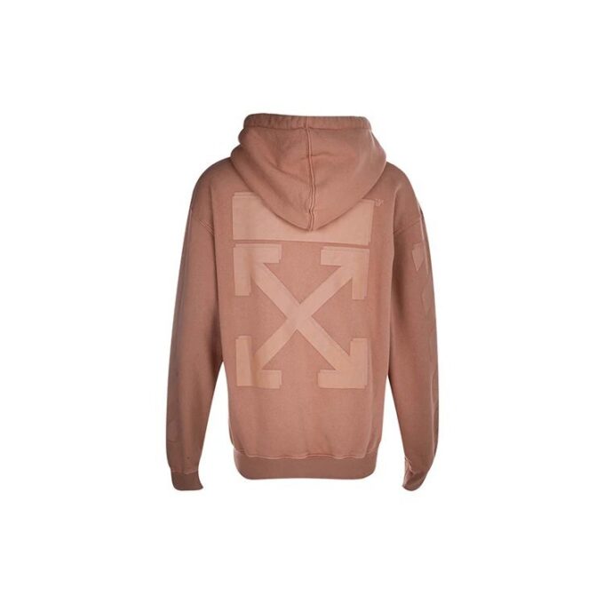 Sudadera con capucha Off-White de algodón, corte ajustado, rosa