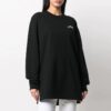 Sudadera con capucha Off-White de corte largo y holgado, con flores bordadas y flechas, en color negro