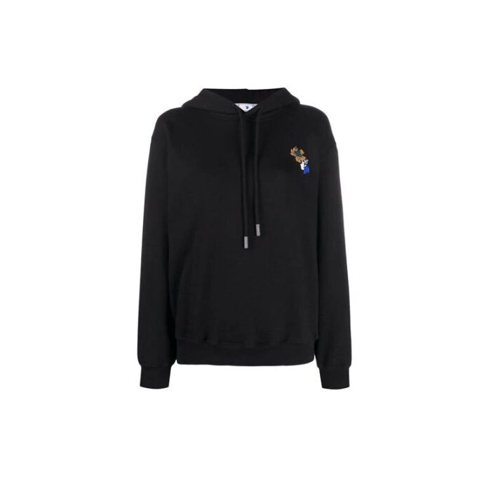Sudadera con capucha Off-White Leaves Arrow, color negro