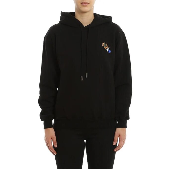 Sudadera con capucha Off-White Leaves Arrow, color negro
