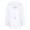Sudadera con capucha Off-White SS21 con estampado del logotipo, versión blanca