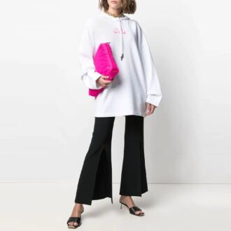 Sudadera con capucha Off-White SS21 con estampado del logotipo, versión blanca