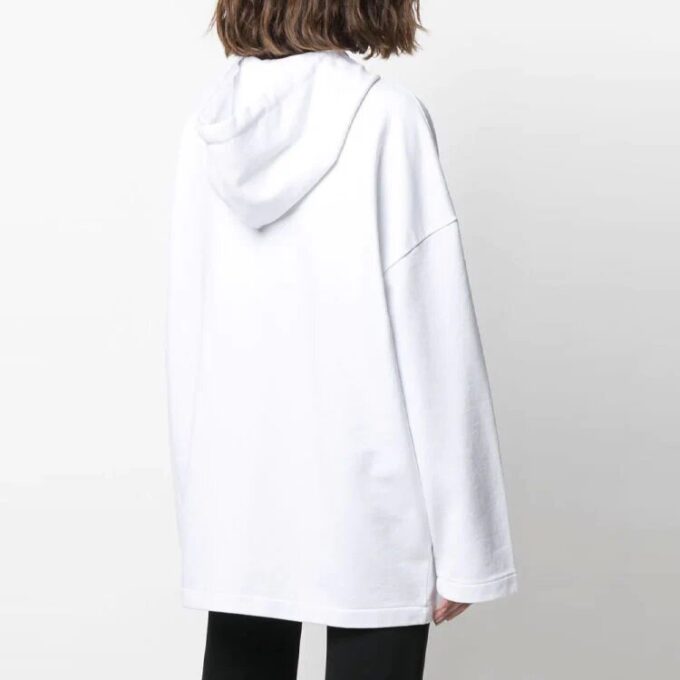 Sudadera con capucha Off-White SS21 con estampado del logotipo, versión blanca