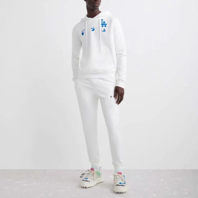 Sudadera con capucha Off-White x MLB x New Era Tripartite Crossover «Blanca»