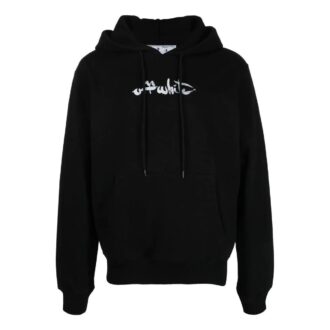 Sudadera con capucha Paint Arrow Slim «Negro Blanco»